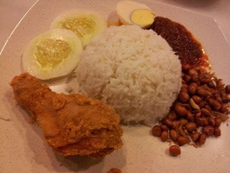 nasi lemak fried chicken