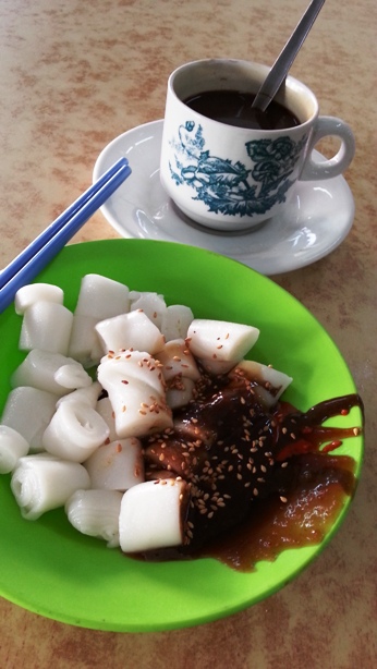 chee cheong fun and coffee