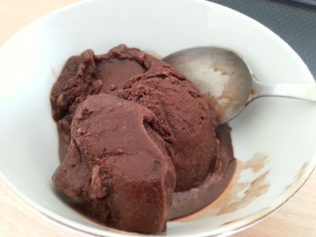 home made chocolate sorbet